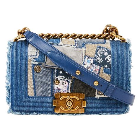 chanel denim handbag|chanel denim patchwork boy bag.